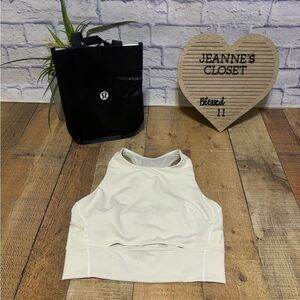 Lululemon Wunder Train Mesh Strap Tank Top Bone 8